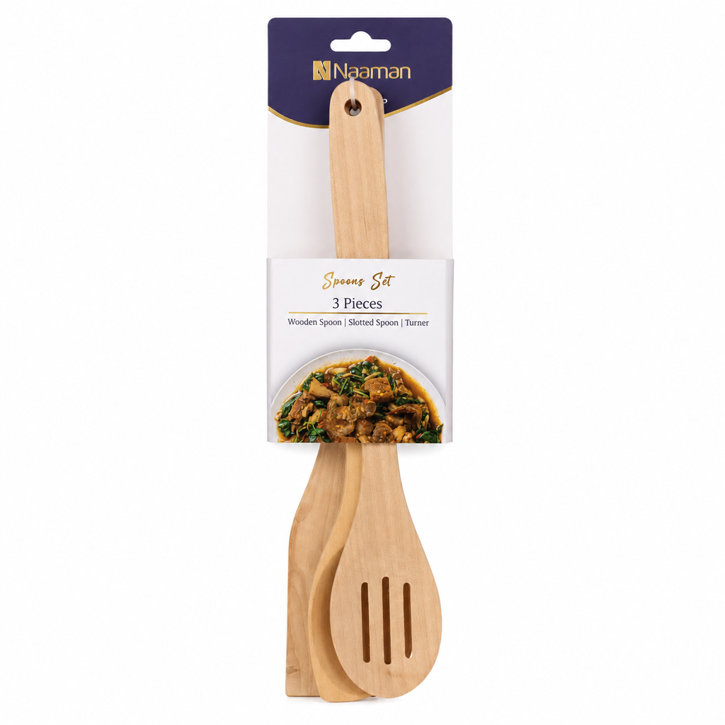 Naaman Wooden Kitchen Utensil Set – 3 Pieces