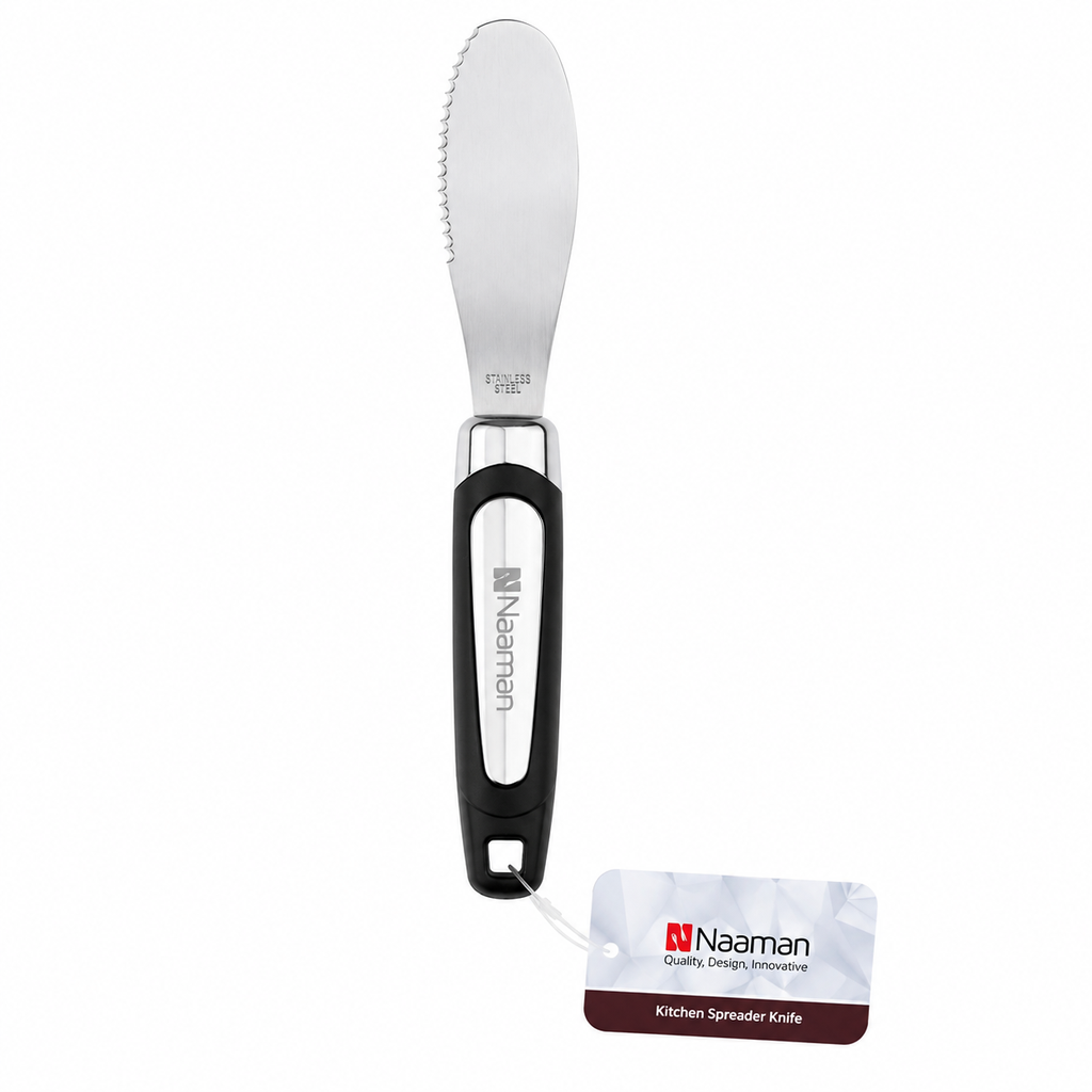 Naaman Stainless Steel Spreader Knife – Black Handle