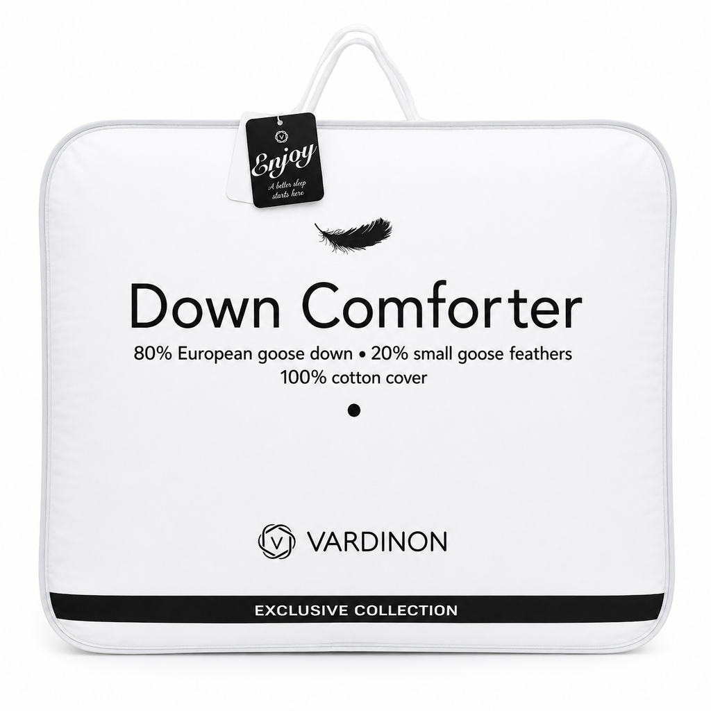 VARDINON Premium European Down Comforter – Single Size 150 × 200 cm | 80% Down