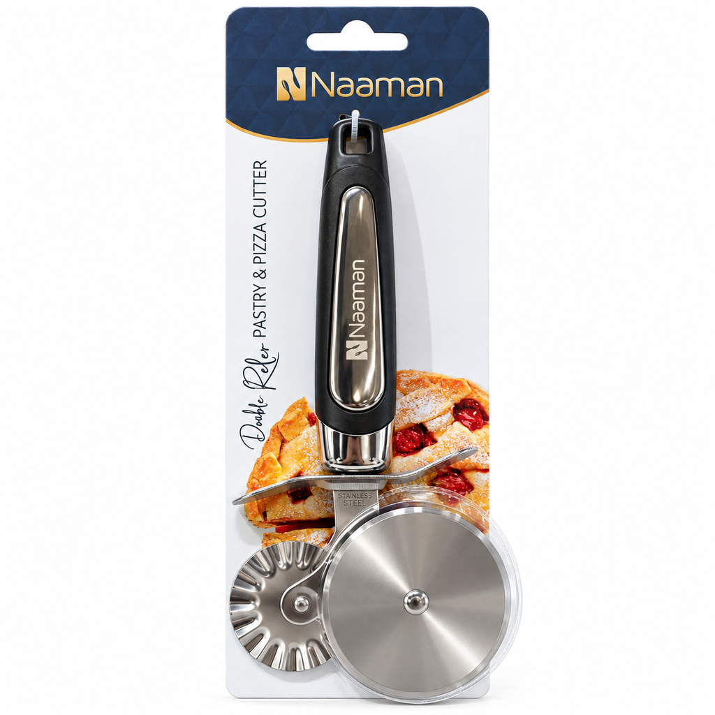 Naaman Double-Roller Pizza & Pastry Cutter