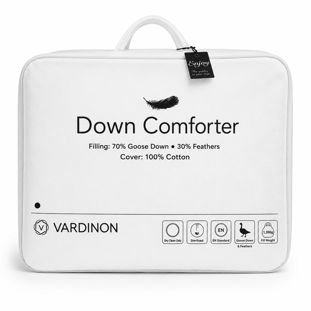 VARDINON Down Comforter (70% Down, 30% Feathers) – 150 x 200 cm