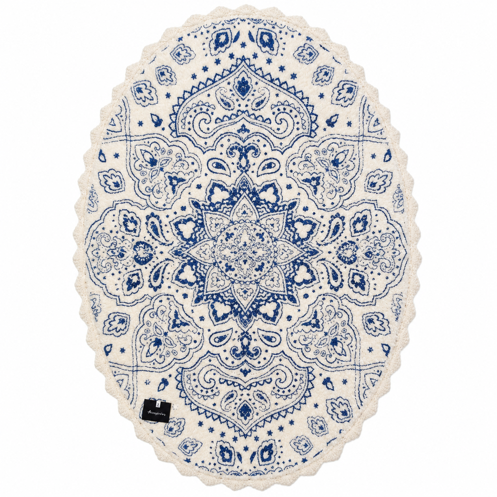 VARDINON Emily 100% Cotton Bath Mat – 60 × 90 cm