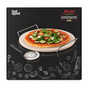 Food Appeal Round Pizza Stone & Cutter Wheel Set – 30.5 cm