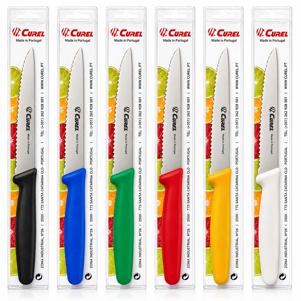 Curel Serrated Utility Knife – Stainless Steel Multi-Purpose Kitchen Knife