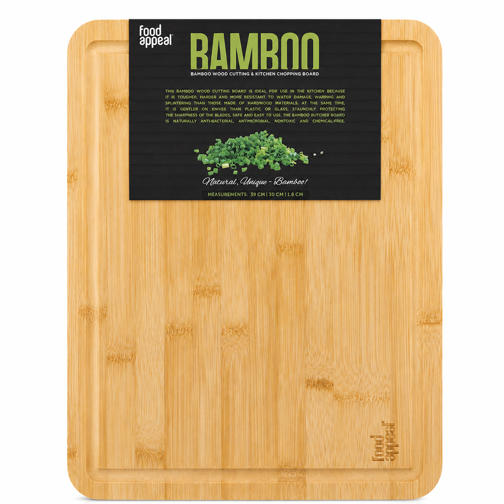 Food Appeal Bamboo Wood Cutting Board 39 x 30 x 1.8 cm