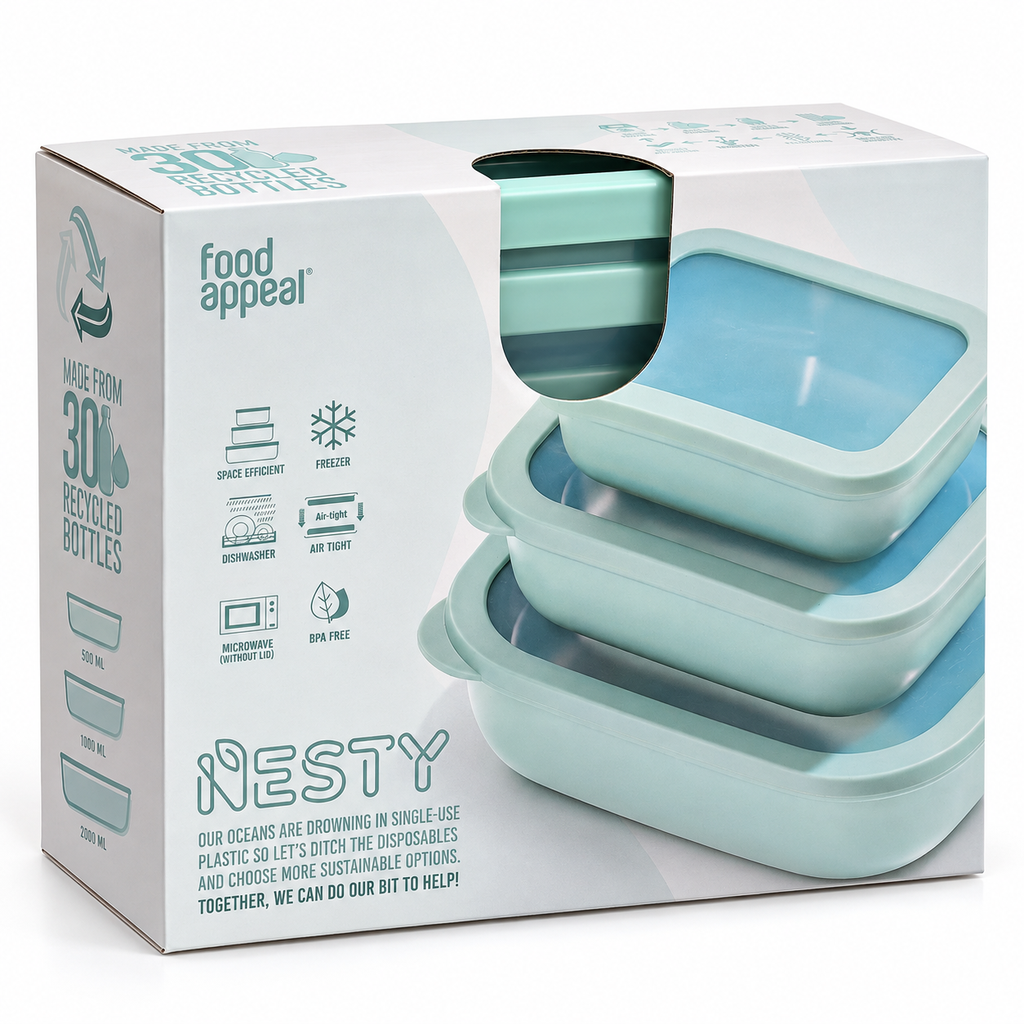 Food Appeal NESTY 3-Piece Food Storage Set | Turquoise