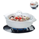 Maxwell & Williams Vitromax Casserole Dish Pot 2.5L White Glass Ceramic Cookware