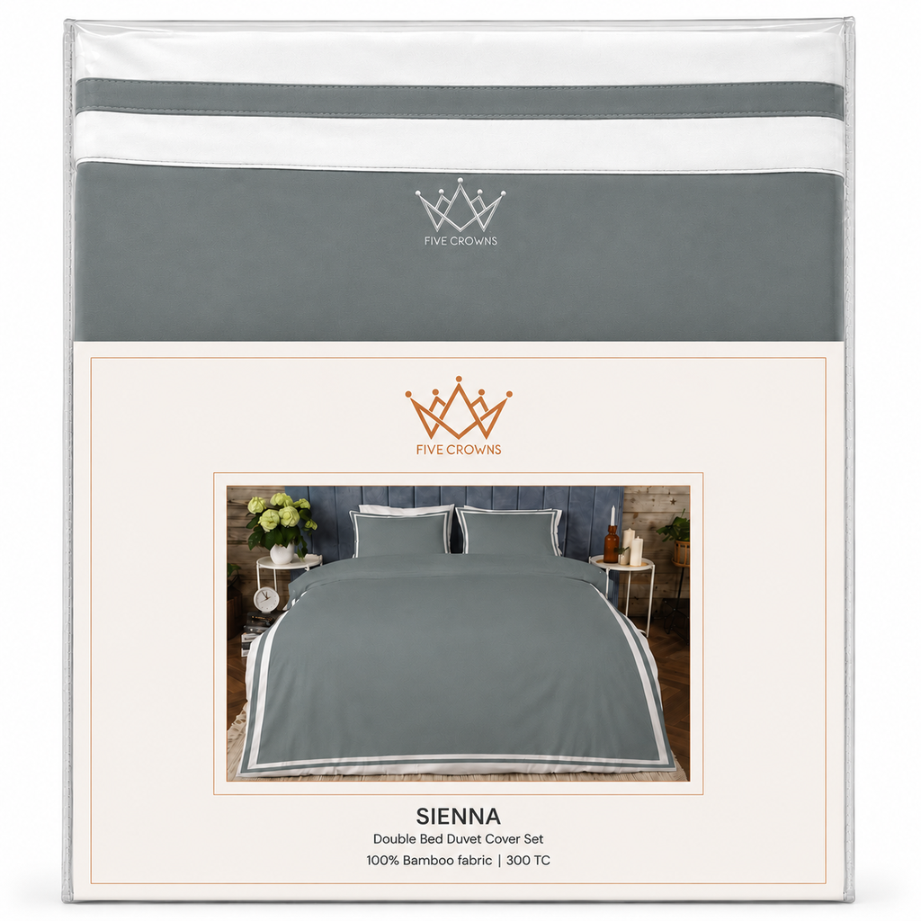 Five Crowns SIENNA Bamboo Duvet Cover Set – Double Bed (200 × 220 cm)