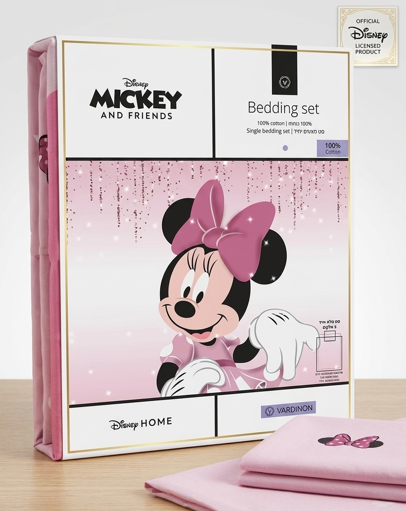 VARDINON Disney Home Mickey & Friends Minnie Mouse Single Bedding Set 90x200 cm – Pink
