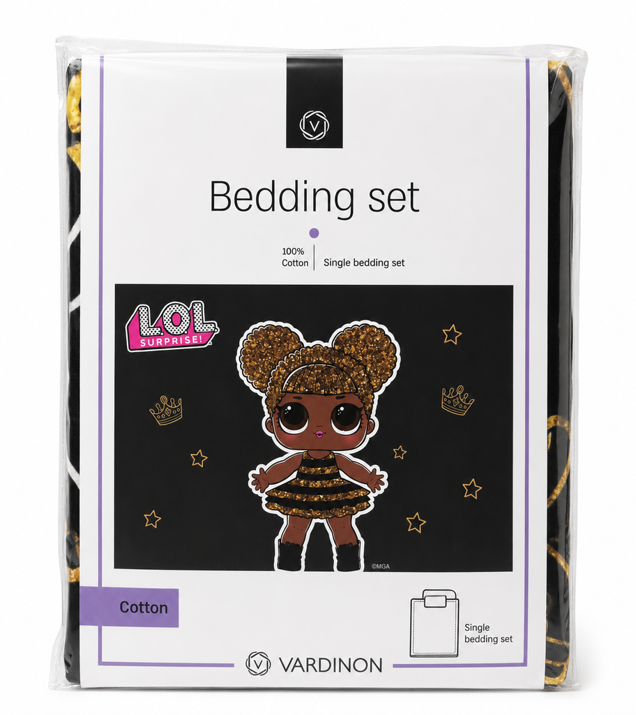 VARDINON L.O.L. Surprise! Single Bedding Set – 3 Pieces | 100% Cotton