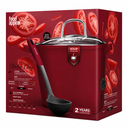 Food Appeal Marble Class Tall Pot with Soup Ladle  Red
