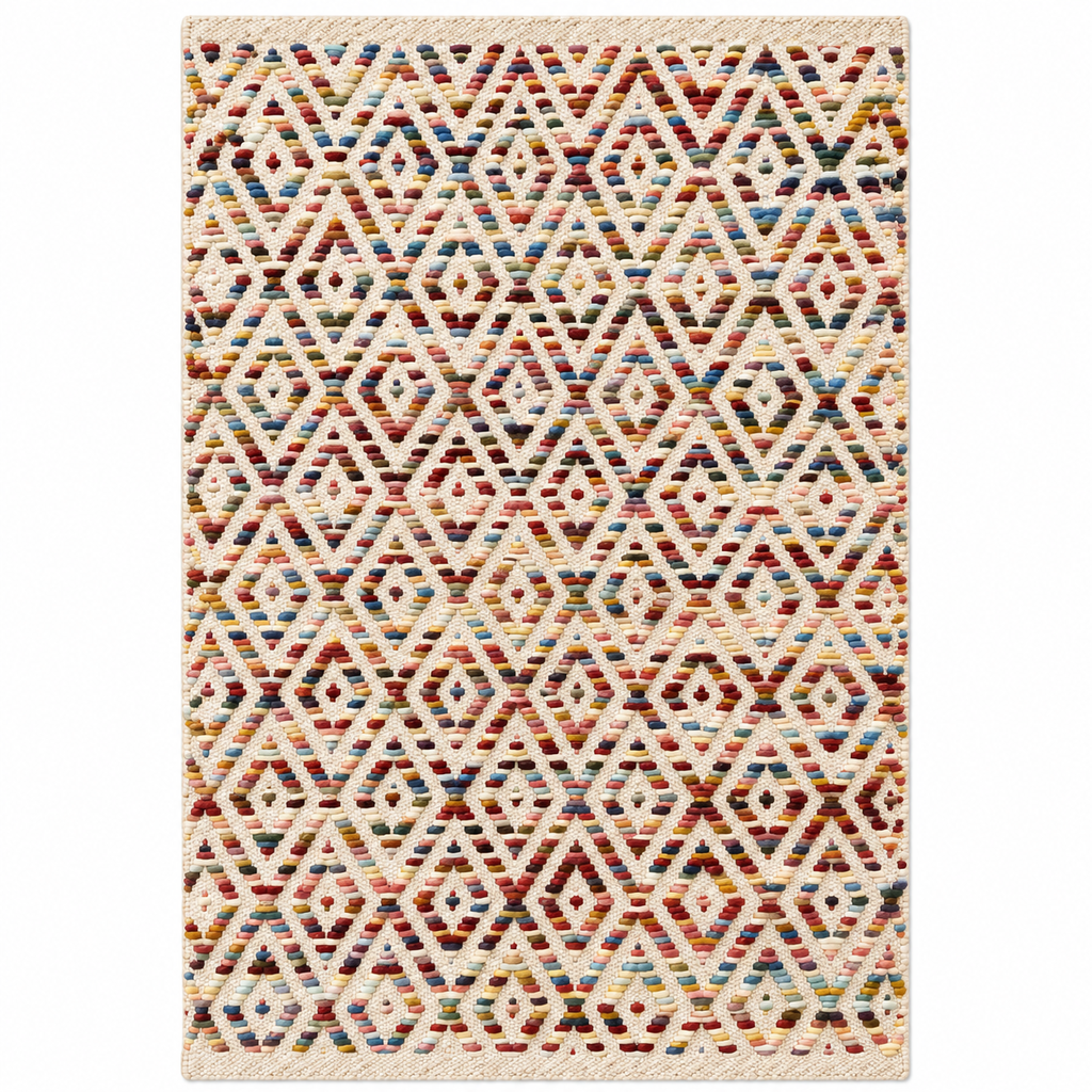 VARDINON Rainbow Rug – Multi Color Handwoven Accent Rug | 55 × 100 cm