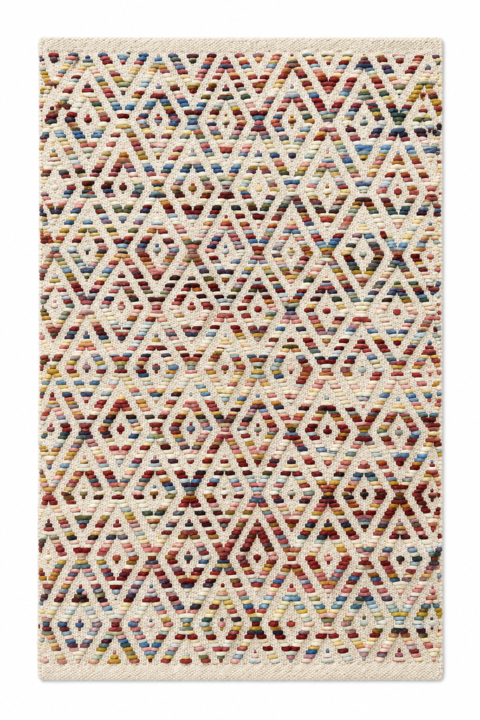 VARDINON Rainbow Rug – Multi Color Handwoven Accent Rug