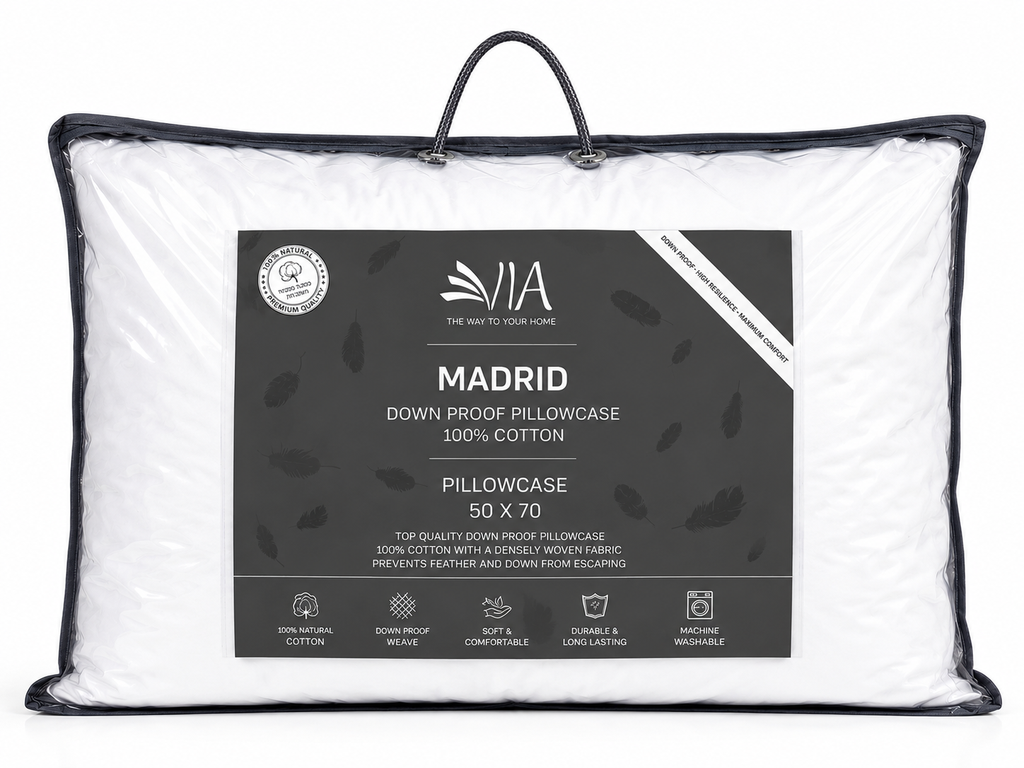 VIA Madrid Down-Proof Pillow – 50×70 cm