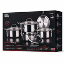 Food Appeal HYBRIDPAN ZERO 9-Piece 3-Ply Stainless Steel Cookware Set