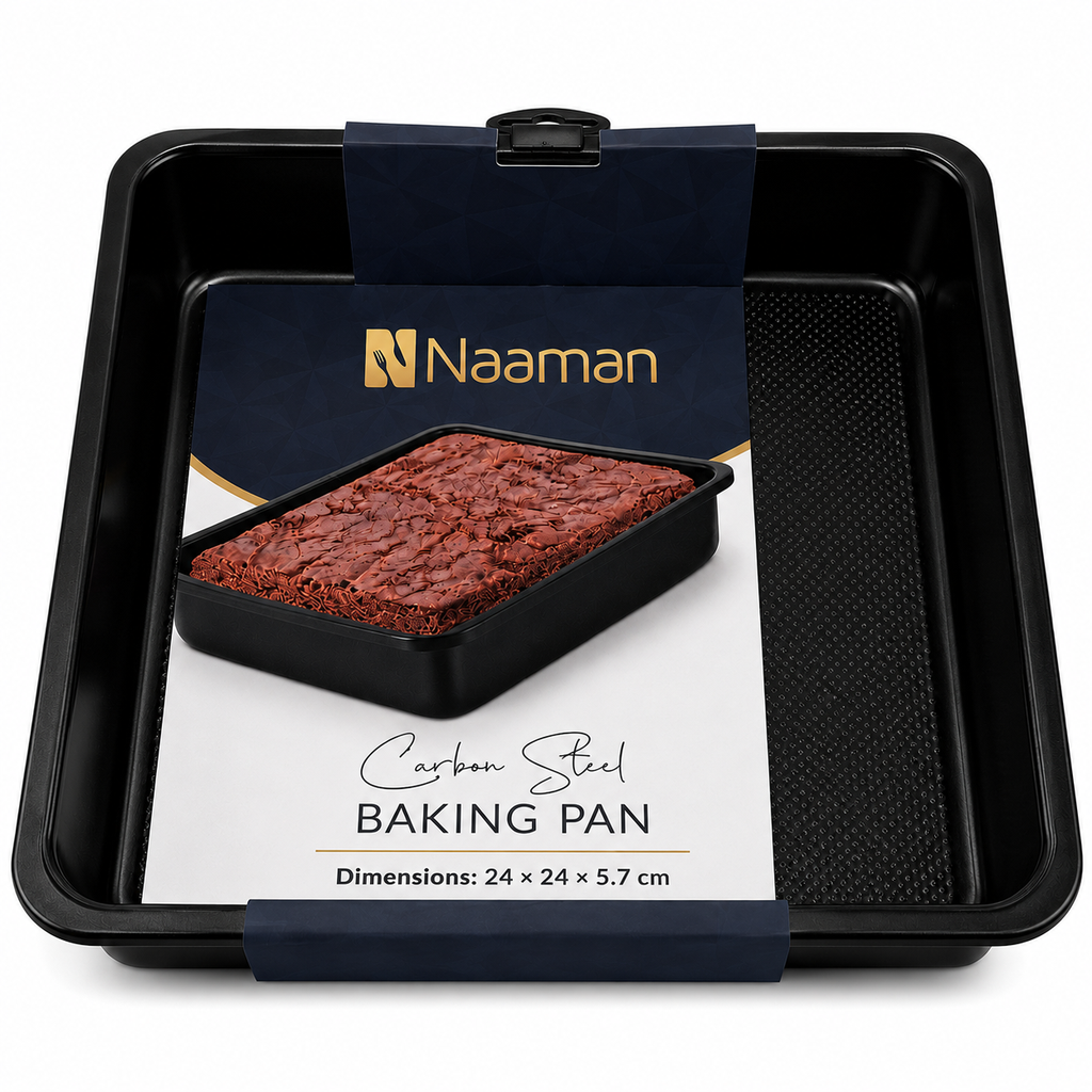 Naaman Carbon Steel Square Baking Pan 24 × 24 × 5.7 cm