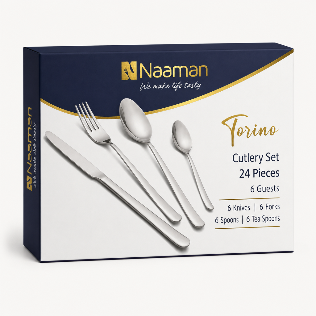 Naaman Torino Stainless Steel Cutlery Set – 24 Pcs