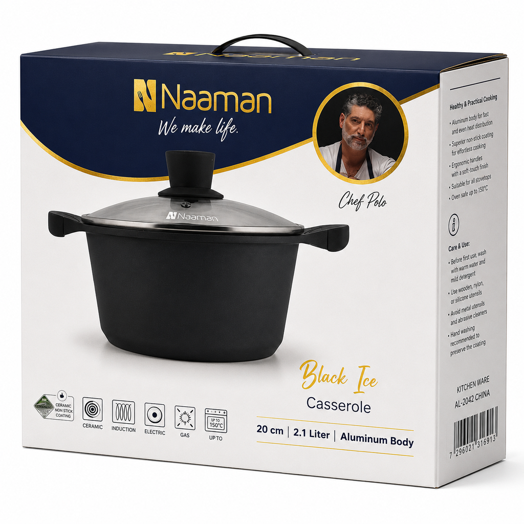 Naaman Black Ice Casserole Pot 20 cm – 2.1L