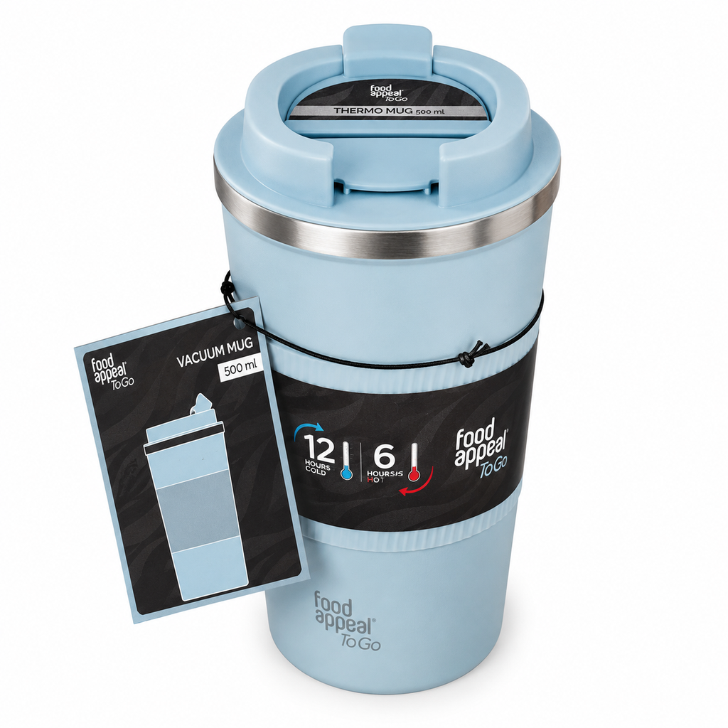 Food Appeal To Go Vacuum Mug with Silicone Sleeve – 500 ml