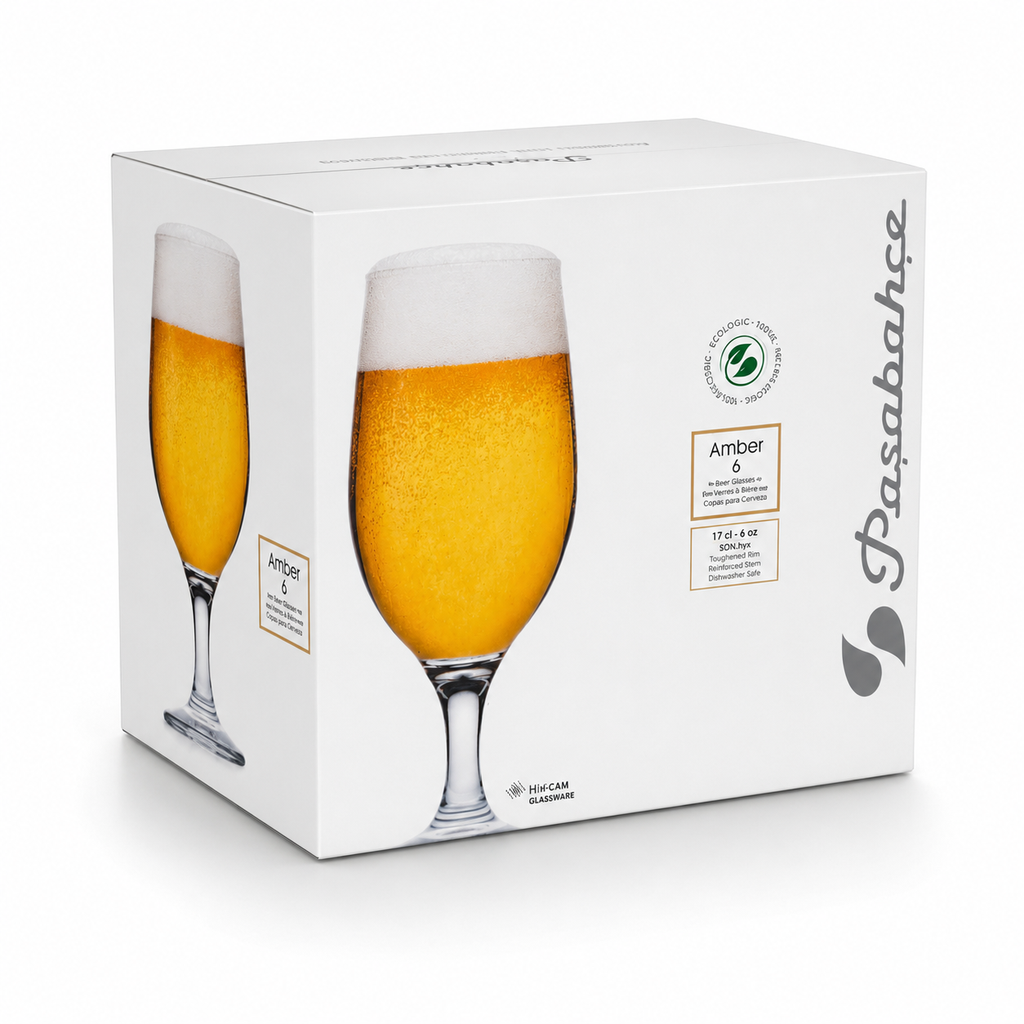 Pasabahçe Amber Stemware Glasses – Set of 6 | 395 ml