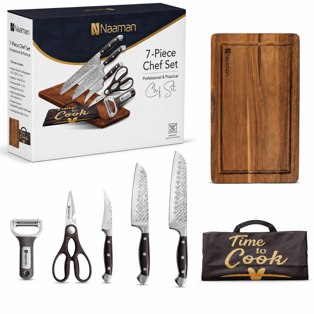 Naaman Chef Set – 7-Piece Professional Kitchen Set