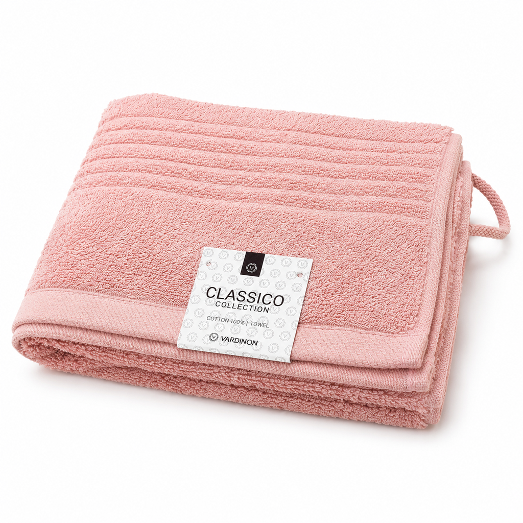 VARDINON Classico Collection 100% Cotton Towel – Pink (50 × 90 cm)