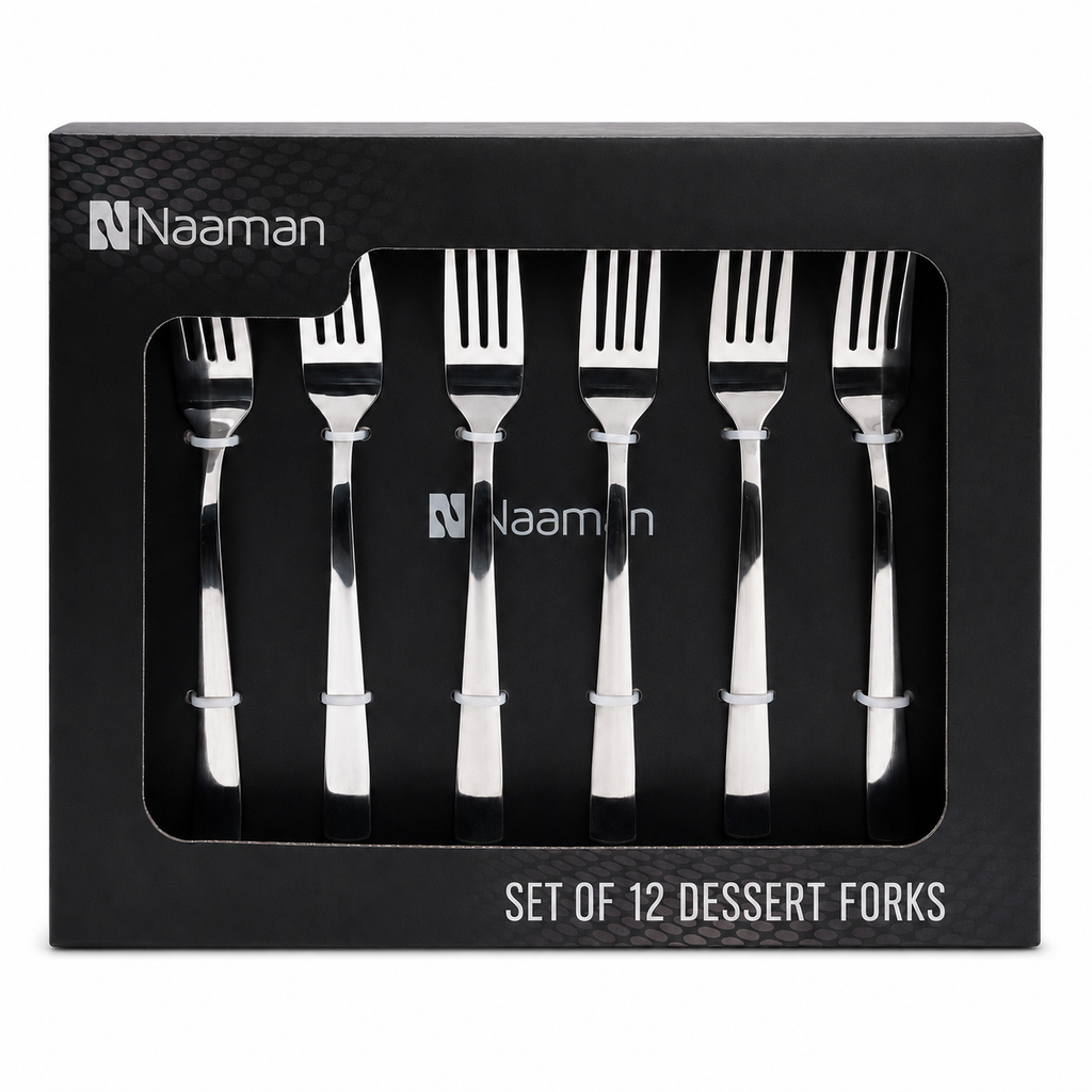 Naaman 12-Piece Stainless Steel Dessert Fork Set