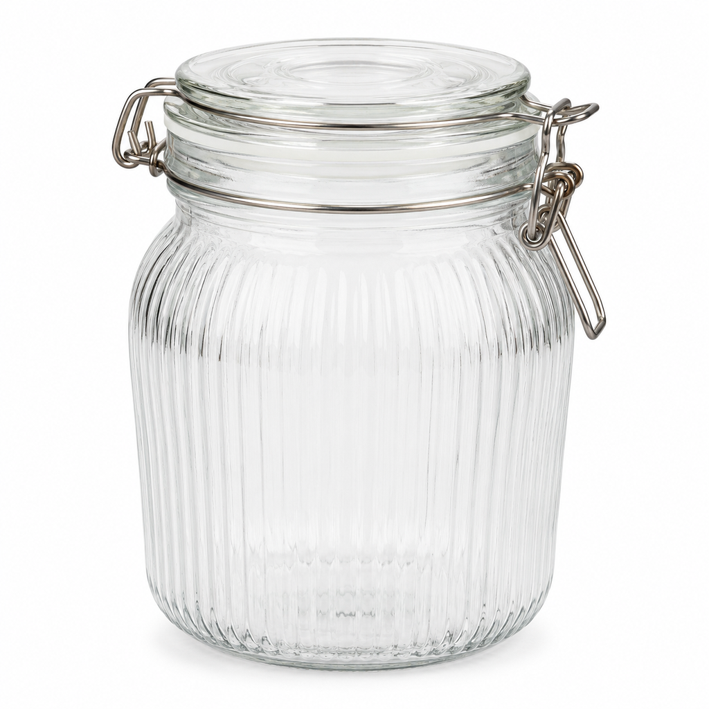 Naaman Glass Storage Jar with Airtight Lid – 1.4L