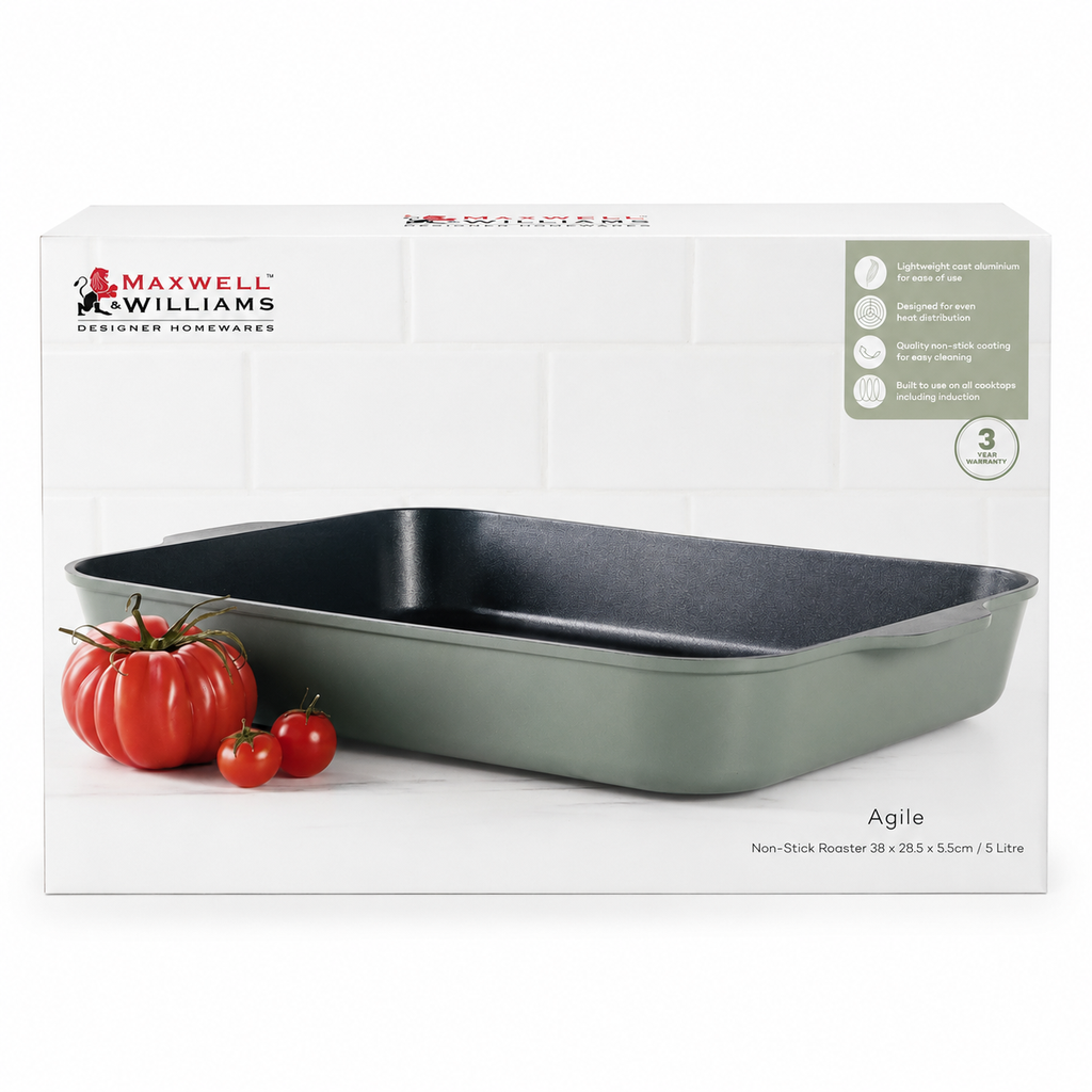 Maxwell & Williams Agile Non-Stick Roaster 38 × 28.5 × 5.5 cm – 5L