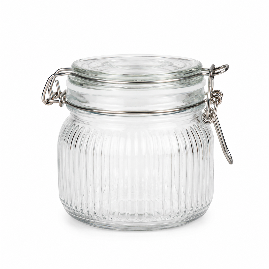 Naaman Glass Storage Jar with Airtight Lid – 450 ml