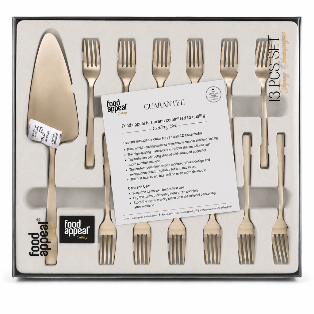 Food Appeal Topaz Champagne 13-Piece Cake Serving Set