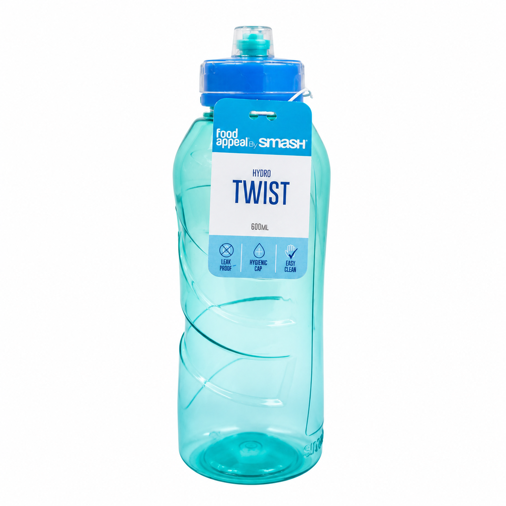 Food Appeal by Smash – Hydro Twist Water Bottle (600 ml) Blue