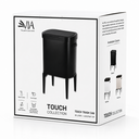 VIA Touch Collection Trash Bin with Legs – 35L – Black