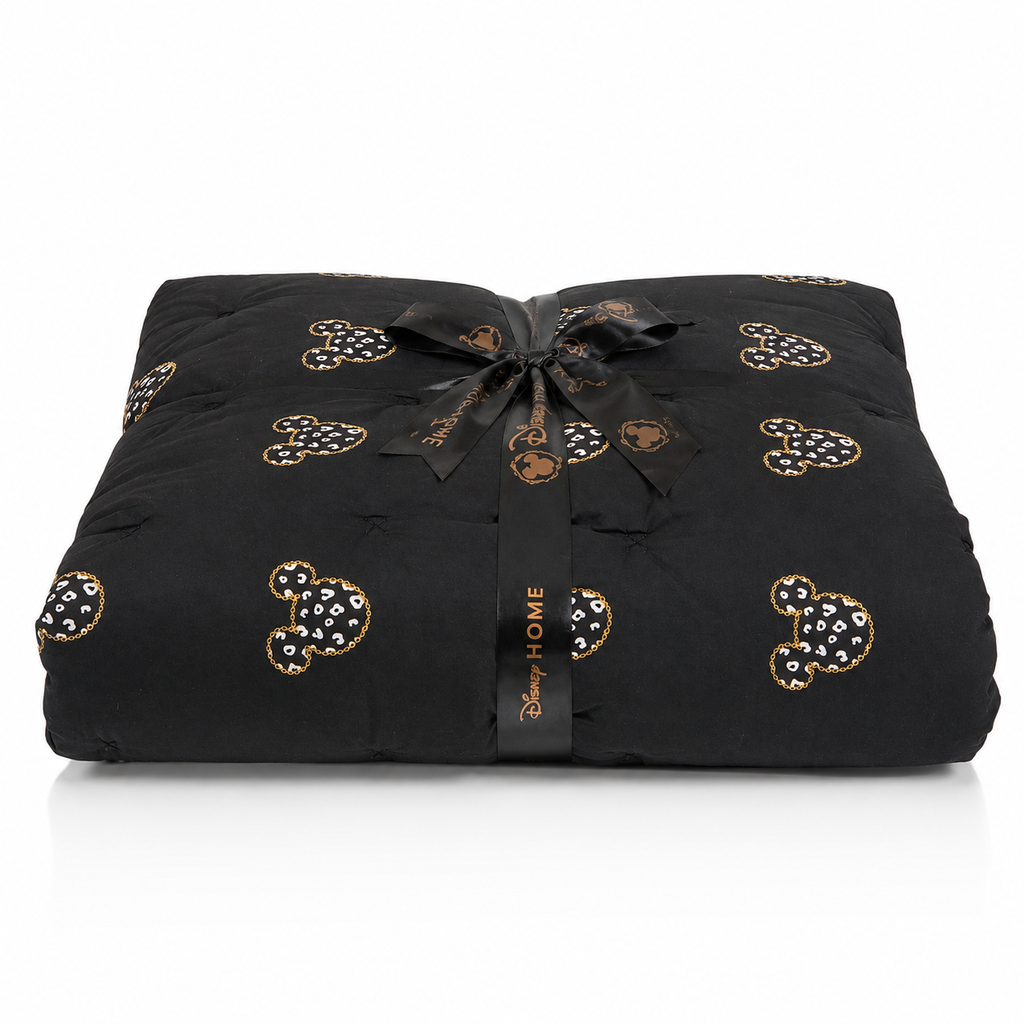 Disney Home Mickey & Friends Summer Blanket – 100% Cotton | Black (200 × 220 cm)