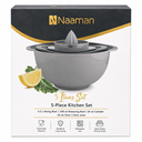 Naaman 5-Piece Kitchen Preparation & Mixing Set – Grey