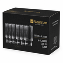 Naaman Ribbed Glass Tumbler Set – 6 Pieces (300 ml)