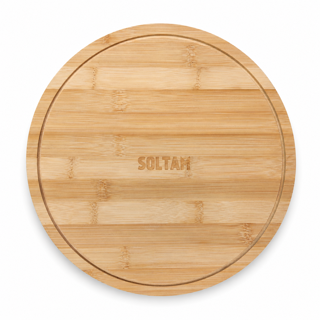 Soltam Round Bamboo Cutting Board – 28 cm