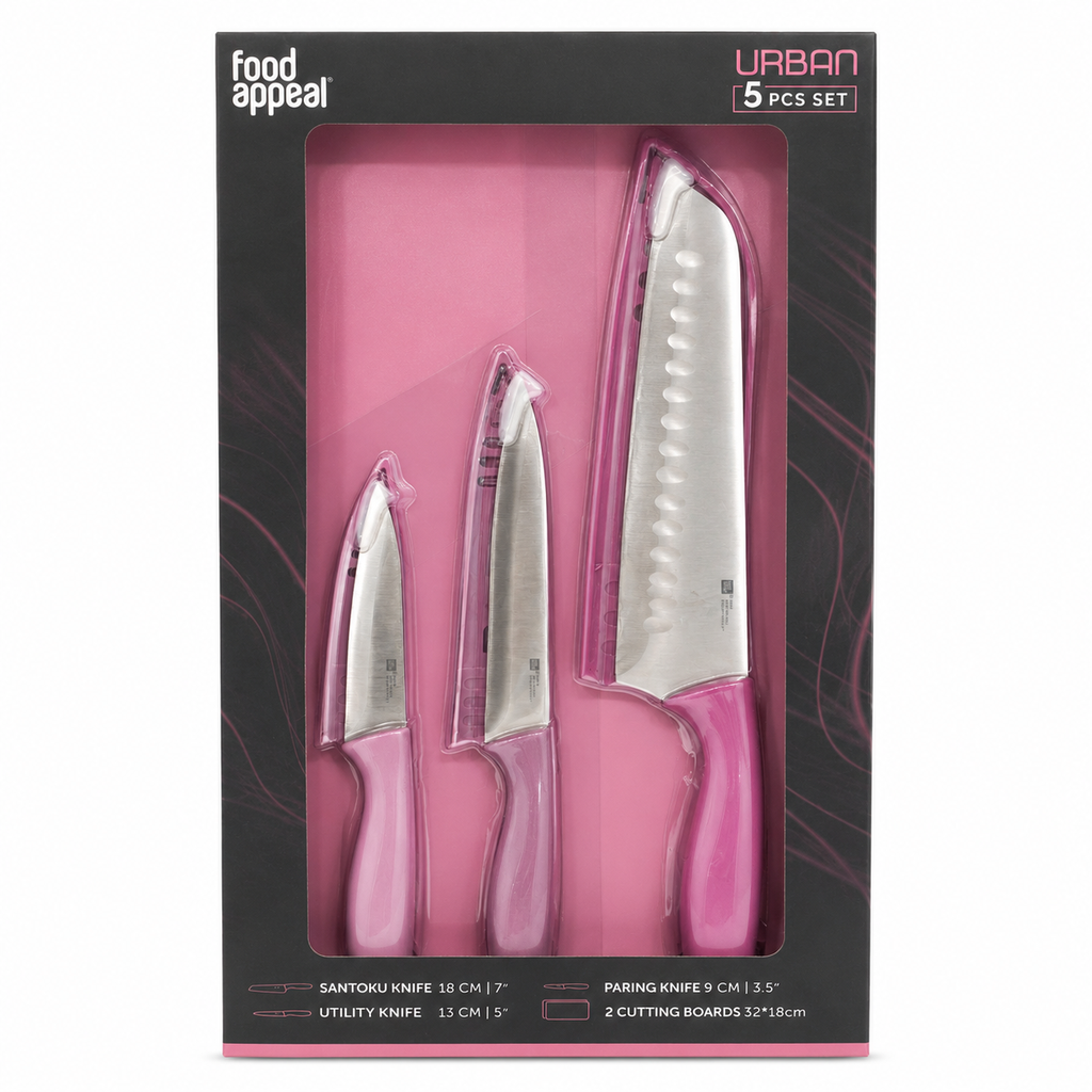 Food Appeal Urban 5-Piece Knife Set (Pink)