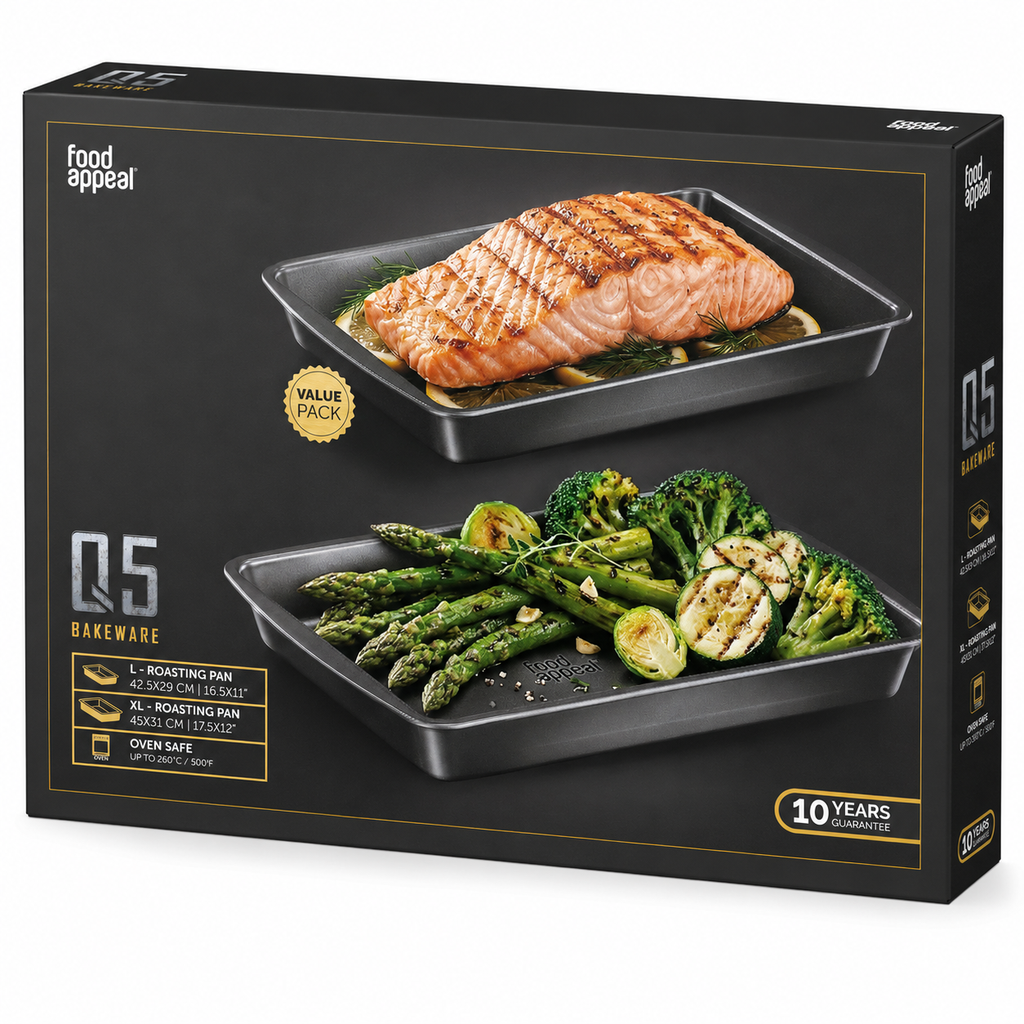 Food Appeal Q5 2-Piece Roasting & Baking Set