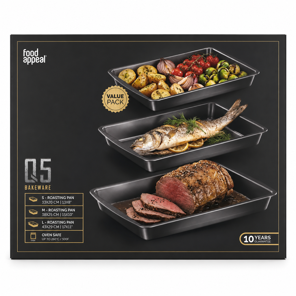 Food Appeal Q5 3-Piece Roasting & Baking Set