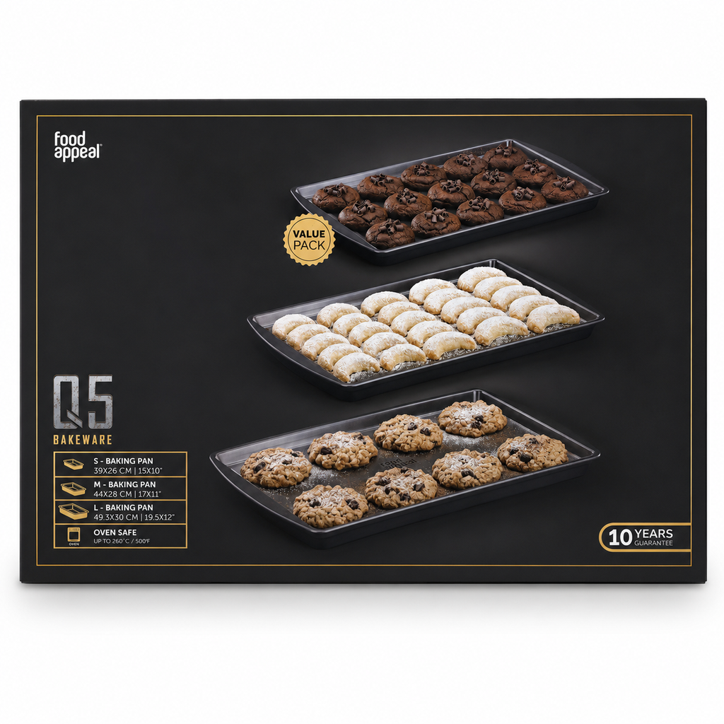 Food Appeal Q5 3-Piece Premium Baking Set