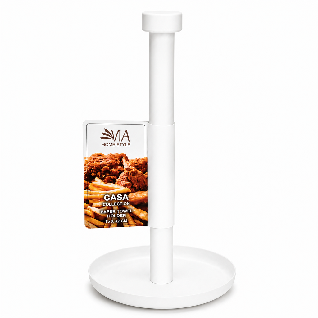 VIA Paper Towel Holder – Casa Collection | 15*32 cm (White)