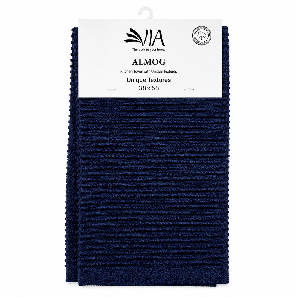 VIA ALMOG Premium Set of 2 Kitchen Towels | 38 × 58 cm