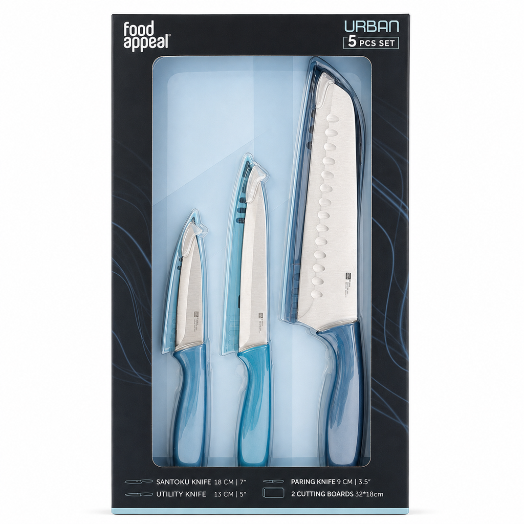 Food Appeal Urban 5-Piece Knife Set (Blue)