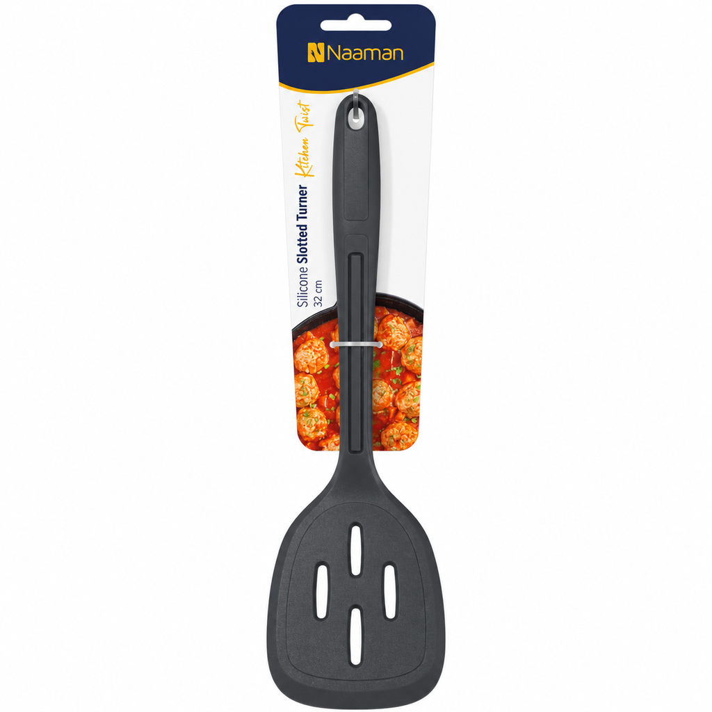 Naaman Kitchen Twist Silicone Slotted Turner - 32 cm