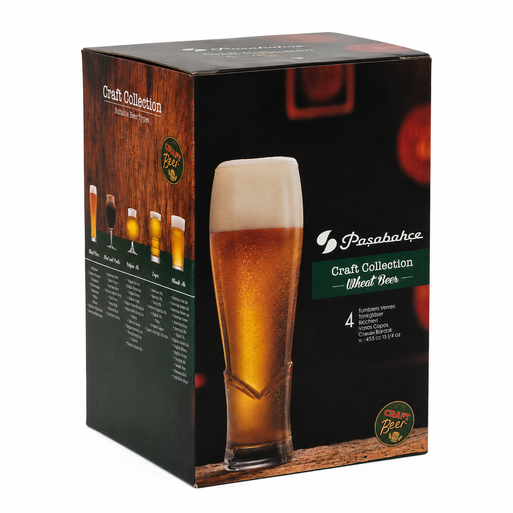 [neww] Paşabahçe Craft Collection Wheat Beer Glasses – Set of 4