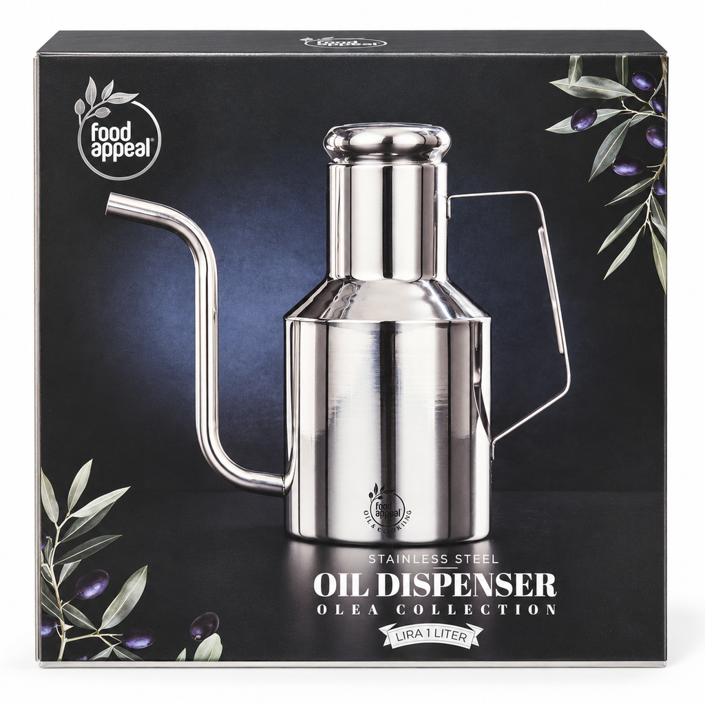 Food Appeal LIRA 1-Liter Stainless Steel Oil Dispenser | Olea Collection