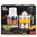 Food Appeal Fresh Start 2-in-1 Electric Chopper & Citrus Juicer – Cream Color