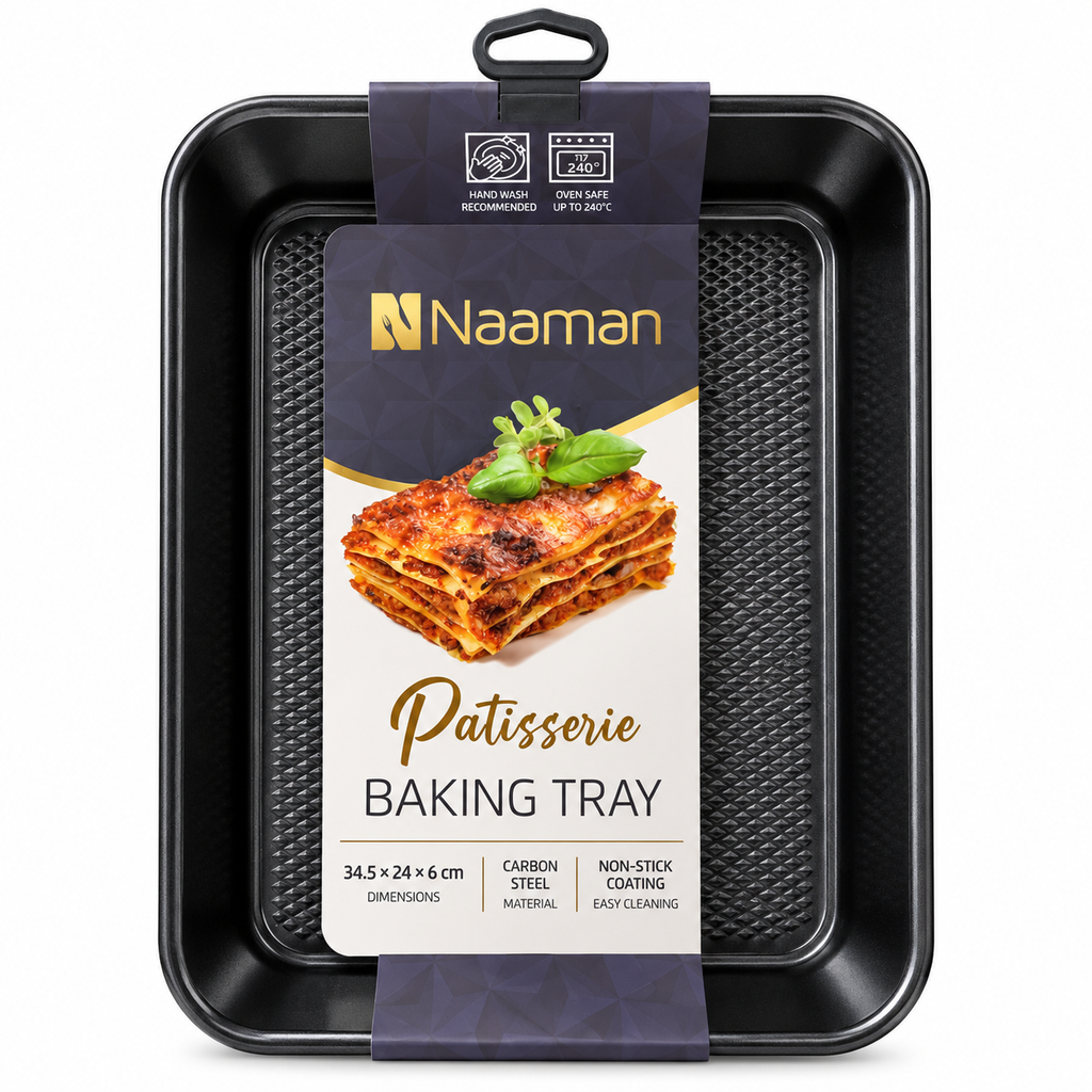 Naaman Patisserie Carbon Steel Non-Stick Baking Tray | 34.5 × 24 × 6 cm