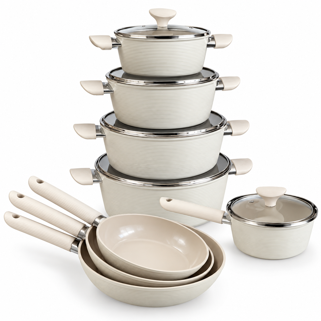 Naaman Champaign 13-Piece Ceramic Cookware Set